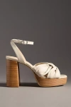 Maeve Leather Knot Platform Wood-bottom Sandals