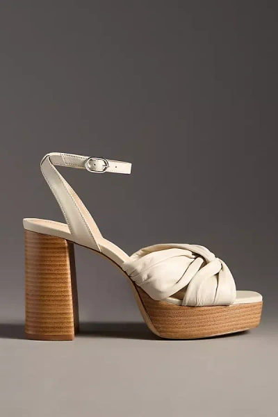 Maeve Leather Knot Platform Wood-bottom Sandals