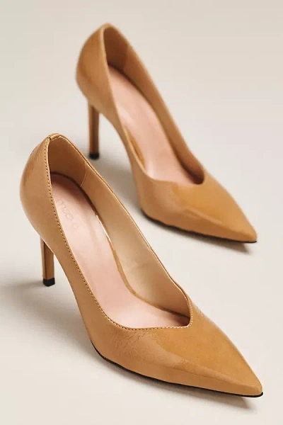 Maeve Leather Pointed-toe Stiletto Heels In Brown