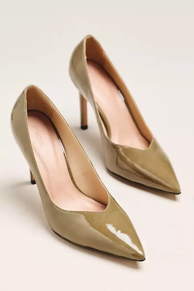 Maeve Leather Pointed-toe Stiletto Heels In Neutral