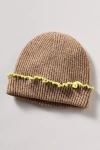 Maeve Lettuce Edge Beanie In Brown