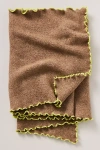 Maeve Lettuce Edge Scallop Scarf In Brown