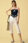 Maeve Linen Blend Capri Pants In Neutral