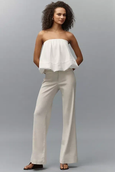 Maeve Linen-blend Flare Trouser Pants