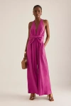 Maeve Linen Halter Bow Jumpsuit