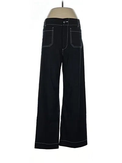Pre-owned Maeve Linen Pants In Black