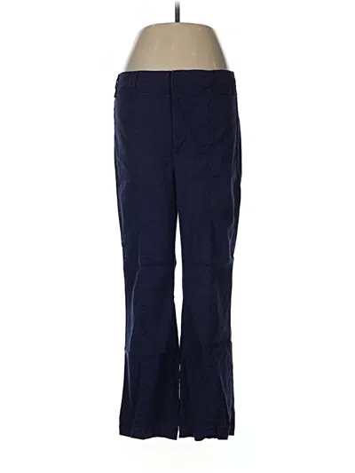 Pre-owned Maeve Linen Pants In Blue