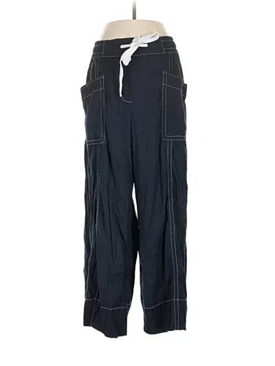 Pre-owned Maeve Linen Pants In Blue