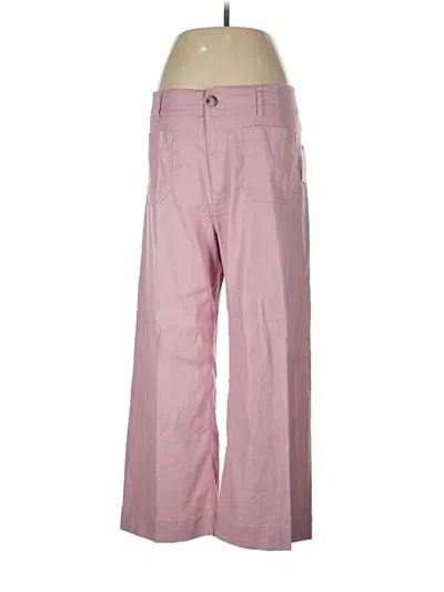 Pre-owned Maeve Linen Pants In Pink