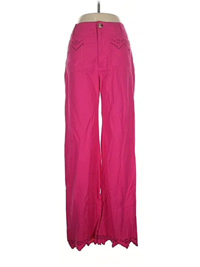 Pre-owned Maeve Linen Pants In Pink