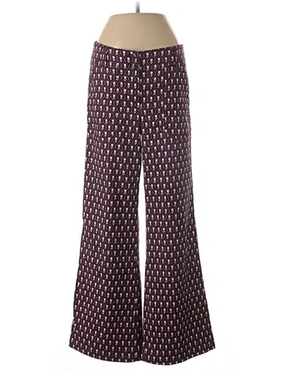 Pre-owned Maeve Linen Pants In Purple