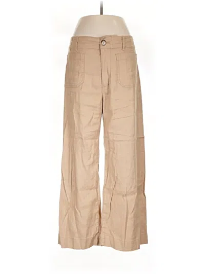 Pre-owned Maeve Linen Pants In Tan
