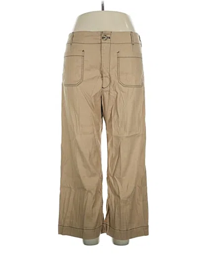 Pre-owned Maeve Linen Pants In Tan