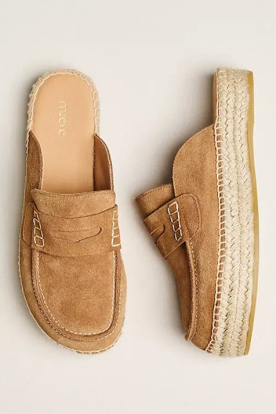 Maeve Loafer Espadrille Slides In Brown