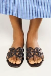 Maeve Logo Slide Sandals In Brown