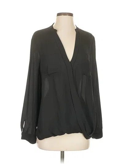 Pre-owned Maeve Long Sleeve Blouse In Black