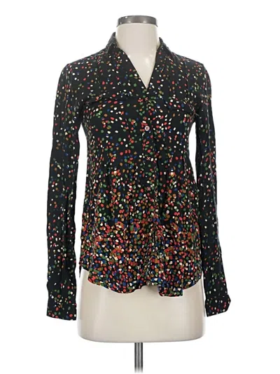 Pre-owned Maeve Long Sleeve Blouse In Black