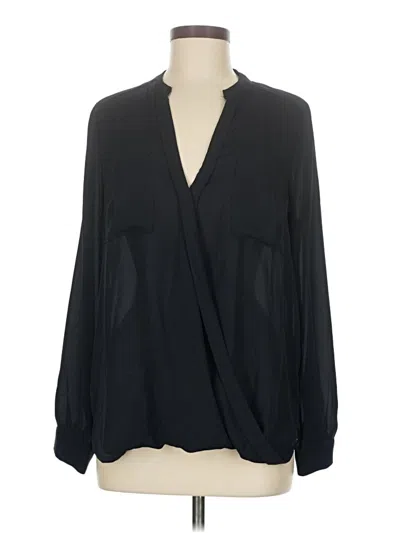 Pre-owned Maeve Long Sleeve Blouse In Black