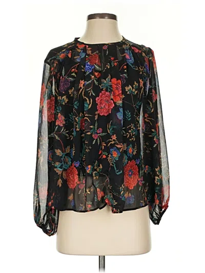 Pre-owned Maeve Long Sleeve Blouse In Black