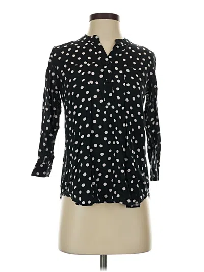 Pre-owned Maeve Long Sleeve Blouse In Black