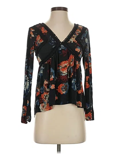 Pre-owned Maeve Long Sleeve Blouse In Black