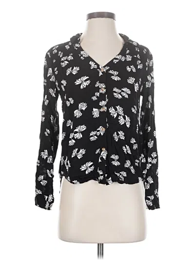 Pre-owned Maeve Long Sleeve Blouse In Black