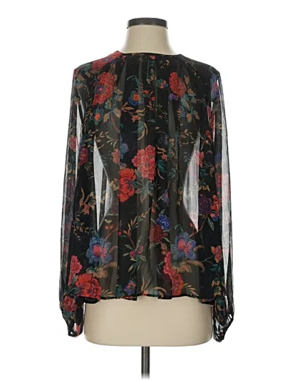 Pre-owned Maeve Long Sleeve Blouse In Black