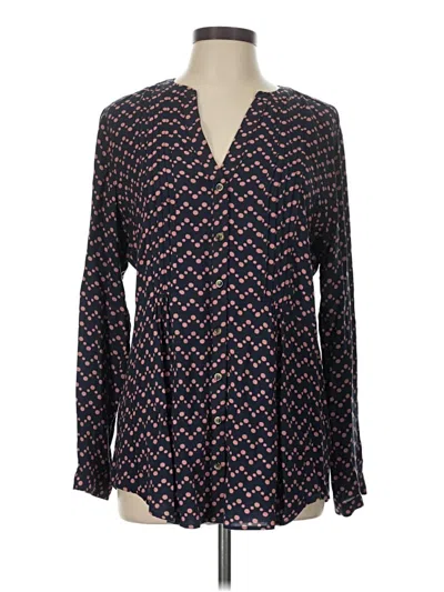 Pre-owned Maeve Long Sleeve Blouse In Black