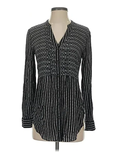 Pre-owned Maeve Long Sleeve Blouse In Black