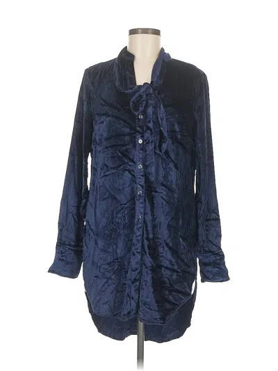 Pre-owned Maeve Long Sleeve Blouse In Blue