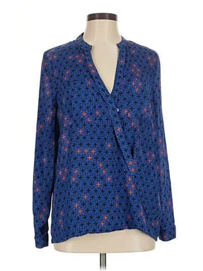 Pre-owned Maeve Long Sleeve Blouse In Blue