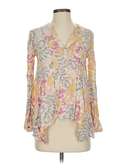 Pre-owned Maeve Long Sleeve Blouse In Ivory
