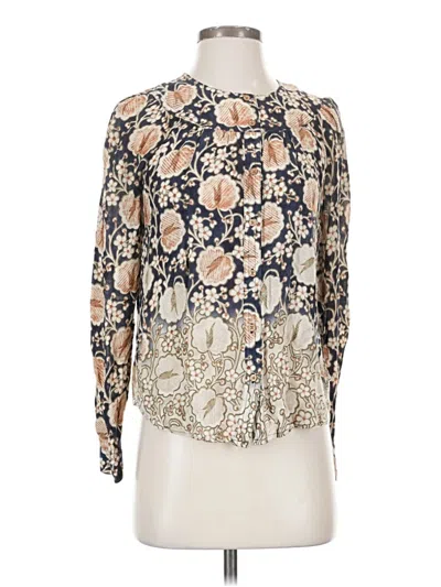 Pre-owned Maeve Long Sleeve Blouse In Ivory