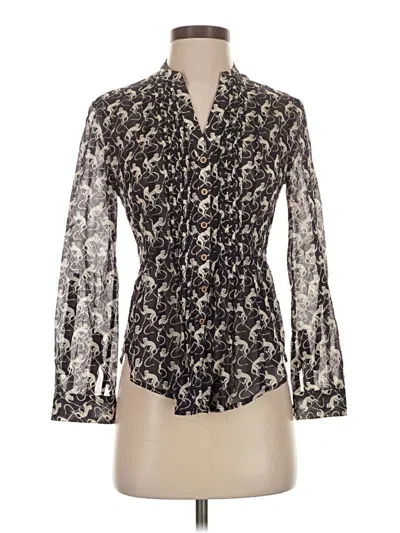 Pre-owned Maeve Long Sleeve Blouse In Ivory