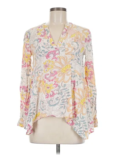 Pre-owned Maeve Long Sleeve Blouse In Ivory