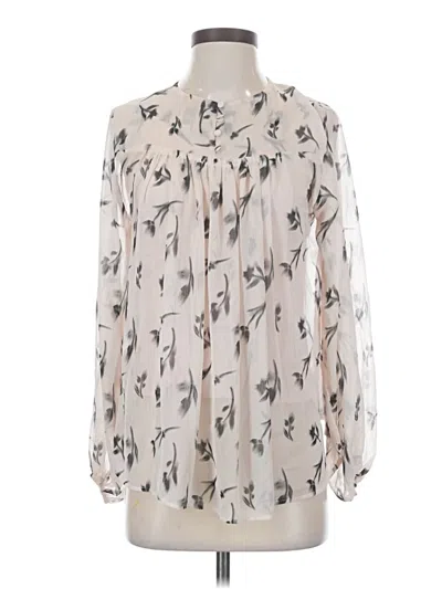 Pre-owned Maeve Long Sleeve Blouse In Ivory