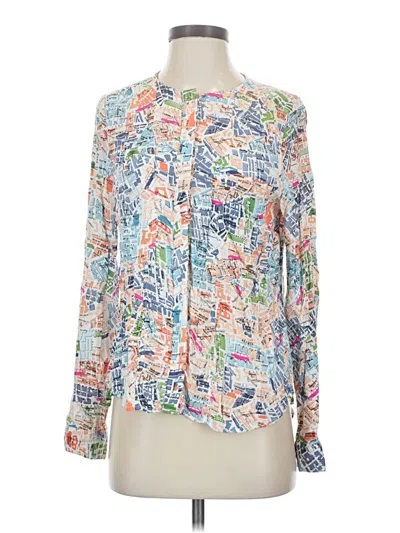 Pre-owned Maeve Long Sleeve Blouse In Ivory