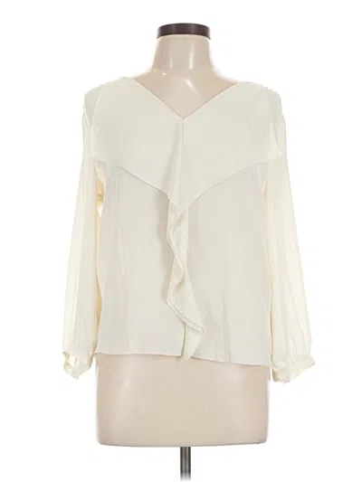 Pre-owned Maeve Long Sleeve Blouse In Ivory