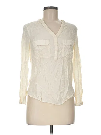 Pre-owned Maeve Long Sleeve Blouse In Ivory