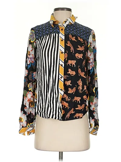 Pre-owned Maeve Long Sleeve Blouse In Orange