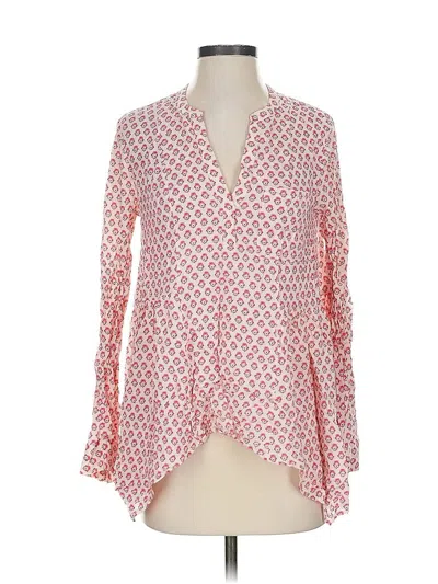 Pre-owned Maeve Long Sleeve Blouse In Pink