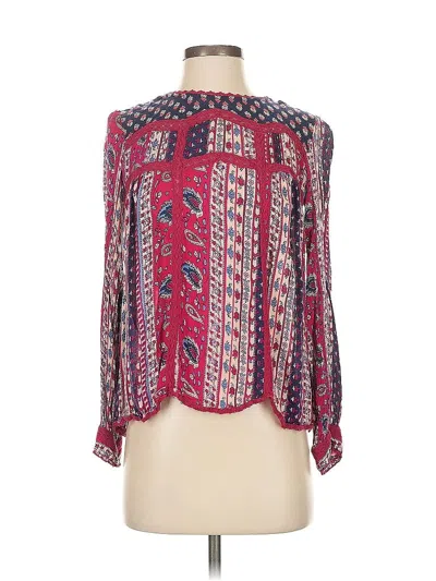 Pre-owned Maeve Long Sleeve Blouse In Pink