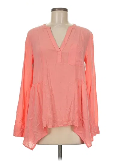 Pre-owned Maeve Long Sleeve Blouse In Pink