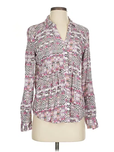 Pre-owned Maeve Long Sleeve Blouse In Pink