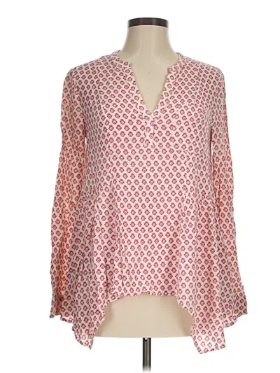 Pre-owned Maeve Long Sleeve Blouse In Pink