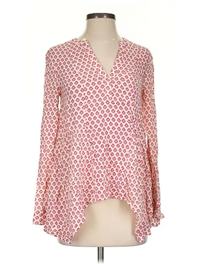 Pre-owned Maeve Long Sleeve Blouse In Pink