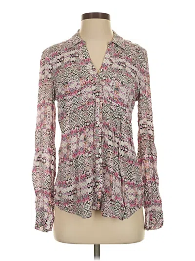 Pre-owned Maeve Long Sleeve Blouse In Pink