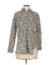 Maeve Long Sleeve Button Down Shirt In Animal Print