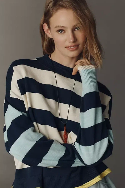 Maeve Long Sleeve Crew Neck Sweater By  In White