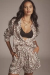 Maeve Long-sleeve Scarf Blouse In Multi